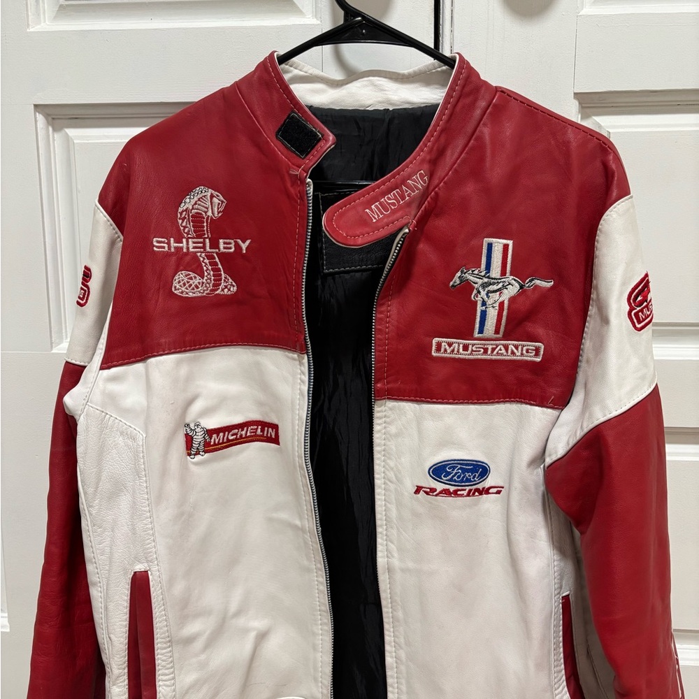 Red and White Racing Jacket